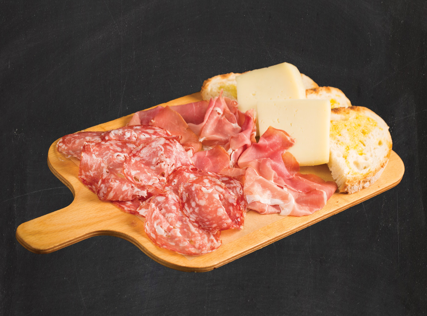 Tagliere Salame Campagnolo Rovagnati e Parma Rovagnati con Pecorino Teramano